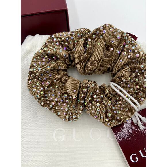Gucci Canvas Scrunchie with Crystals - Picture 9 of 10